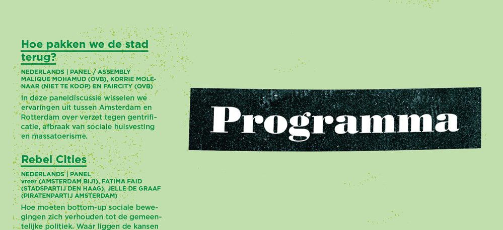 The programme has been announced