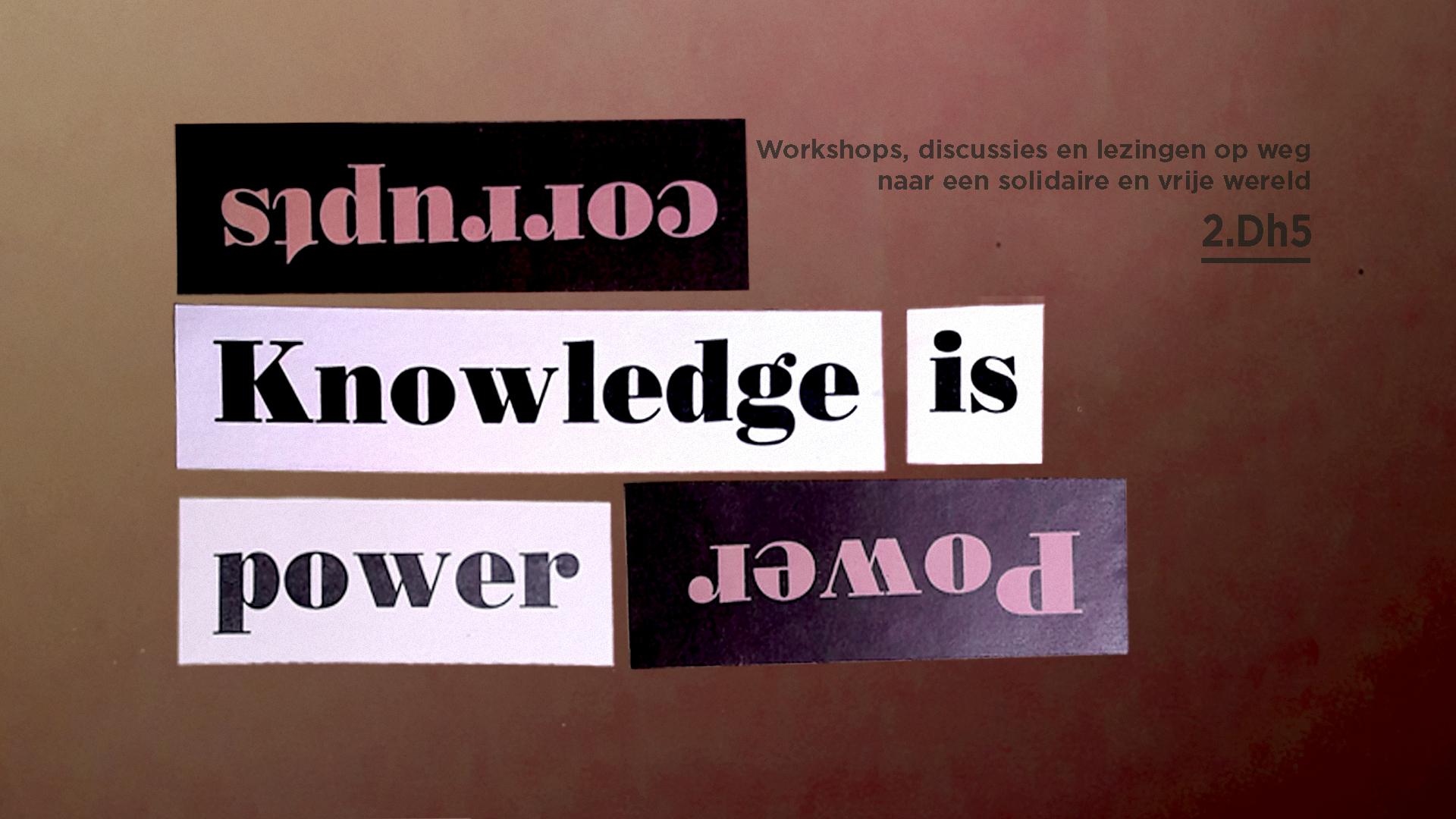 Eerste workshops 2.Dh5 bekend